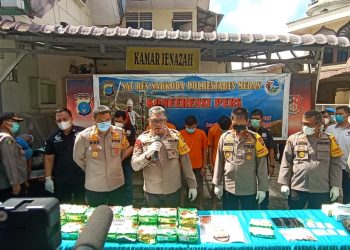Polrestabes Medan Tangkap 5 Tersangka dan 30 Kg Sabu, 1 Ditembak Mati