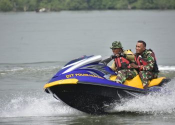 Kabekangdam I/BB dan Dir Polairud Belawan Tinjau Latihan Harpuan Ang Air
