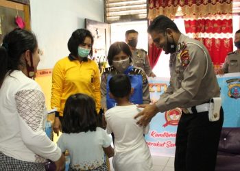 Bakti Sosial Satlantas Polres Siantar Sambut HUT Ke-74 Bhayangkara