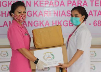 Memperingati HKGB Ke- 68, Bhayangkari Cabang Nias Selatan Gelar Baksos