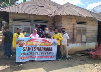 Hari Anti Narkotika Internasional, Polres Labuhanbatu Gelar Baksos