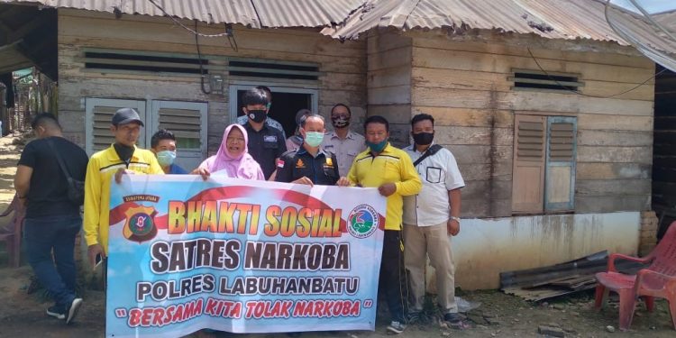 Hari Anti Narkotika Internasional, Polres Labuhanbatu Gelar Baksos