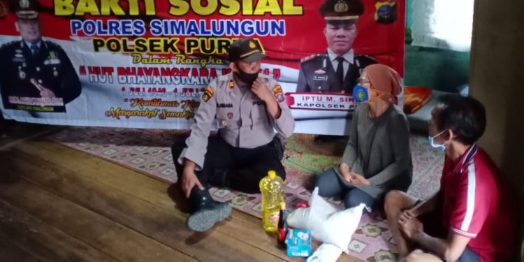 Bakti Sosial Polres Simalungun di Bosar Maligas dan Purba Sambut Hari Bhayangkara