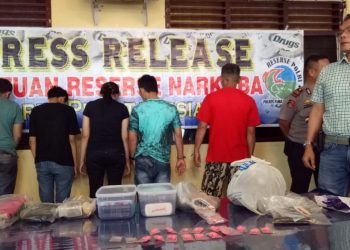 Bandar Narkoba dari Bah Jambi Dibekuk Polres Siantar, Puluhan Ekstasi dan Sabu Diamankan