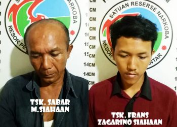 Sabar Siahaan dan Anaknya Kompak Jualan Sabu di Siantar, Di Rumahnya Ditemukan 77 Paket Sabu