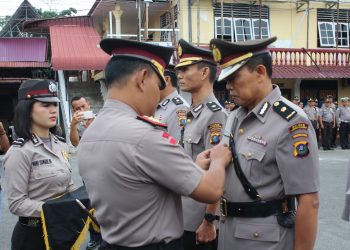 Upacara Pergantian Tiga Pejabat Polres Siantar, Kapolsek Siantar Barat Diganti