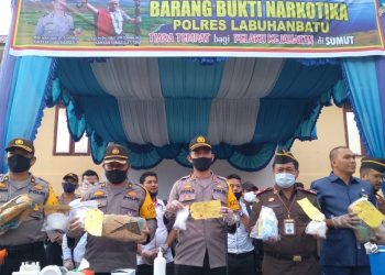 Polres Labuhanbatu Musnahkan Barang Bukti  Sabu, Ganja dan Ekstasi