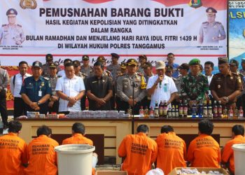 Sejumlah Barangbukti Kejahatan dan Hasil Operasi Selama Ramadhan Dimusnahkan
