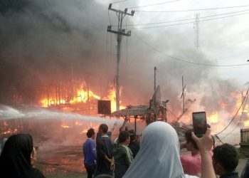 Terbakar, Puluhan Ruko di Pasar Batangtoru Rata dengan Tanah