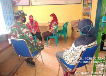 Personel Jajaran Kodim 0208/Asahan Kunjungi Aparat Desa Guna Laksanakan Komsos