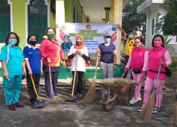 Personil Polsek Perdagangan dan Bhayangkari Gelar Baksos jelang Hari Bhayangkara ke 74