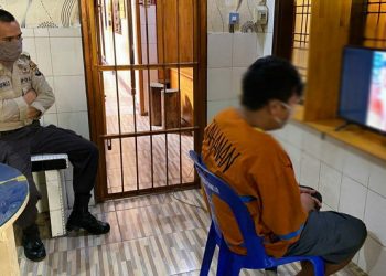 Putus Mata Rantai COVID-19, Besuk Tahanan di Polres Siantar Digelar Online