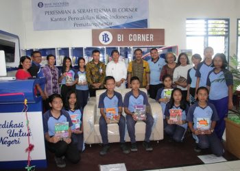 Giliran SMP Negeri 3 Siantar Terima Perpustakaan BI Corner