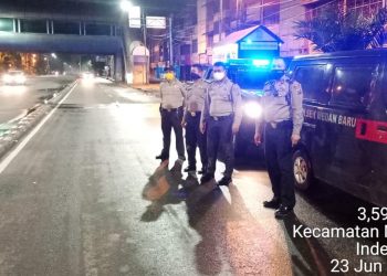 Polsek Medan Baru Patroli Malam untuk Beri Rasa Nyaman Masyarakat