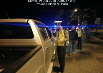 Antisipasi Kejahatan, Polsek Medan Baru Giat Blue Light Patrol