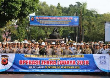 Polres Bogor Menggelar Apel Gelar Pasukan Zebra Lodaya 2018