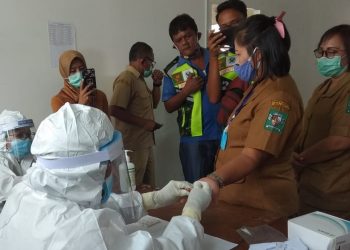 35 Orang Pegawai BPBD Simalungun Ikuti Rapid Test