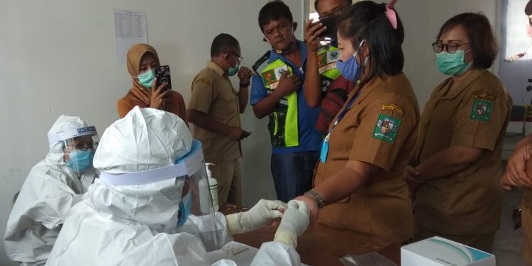 35 Orang Pegawai BPBD Simalungun Ikuti Rapid Test