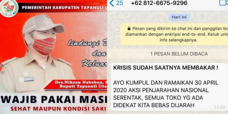 Bupati Taput Terima Pesan WA Berisi Ajakan Bikin Kerusuhan 30 April dari Nomor Ravio Patra