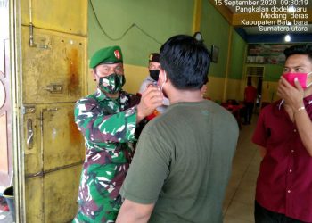 Personel Kodim 0208/Asahan Laksanakan Patroli Gabungan Protokol Kesehatan Antisipasi Covid-19