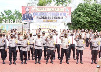 Selamat! Awal Tahun 2021, 74 Personel Polres Simalungun Peroleh Kenaikan Pangkat