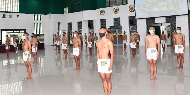 Pangdam I/BB Mayjen TNI Irwansyah Pimpin Sidang Pemilihan Calon Taruna Akmil Tahun 2020