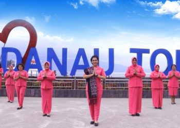 Cathy Heri Ompusunggu, Ketua Bhayangkari Polres Simalungun Kunjungi Pospam Lilin Toba
