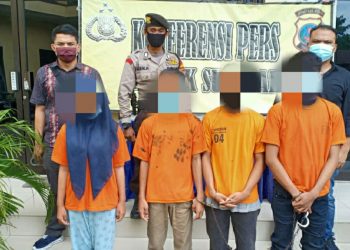 Polsek Sunggal Polrestabes Medan Sikat Komplotan Begal, Satu Remaja Wanita