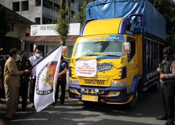 Wakil Walikota Siantar Lepas Distribusi Logistik Pilkada, Ingatkan Tetap Patuhi Protokol Kesehatan