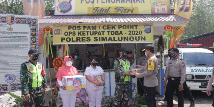 Kapolres Simalungun Tinjau Pos Pam dan Cek Poin