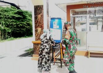Kodim 0208/Asahan Gelar Pengawasan Protokol Kesehatan Covid-19 Di Masjid Kisaran Raya