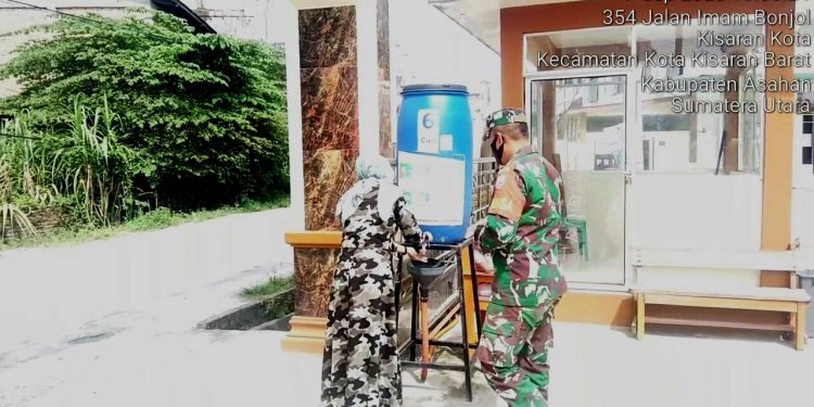 Kodim 0208/Asahan Gelar Pengawasan Protokol Kesehatan Covid-19 Di Masjid Kisaran Raya