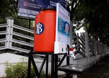 Kantor Perwakilan Bank Indonesia (KPwBI) Pematangsiantar Siapkan Sarana Cuci Tangan Untuk Publik