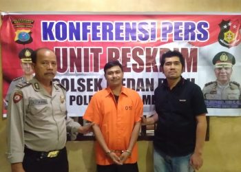 Terekam CCTV Curi Laptop Mahasiswa di Kamar Kost, Parulian Gultom Diciduk Polsek Medan Baru