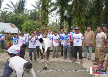 Belum Apa-apa, Hasim Sudah Perbaiki Jalan Perbatasan Kampung Muslimin-Nagur Usang