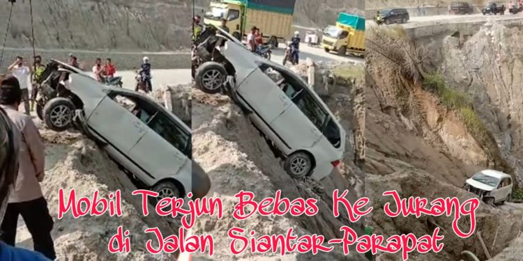 Mobil Polisi asal Samosir Terjun Bebas ke Jurang di Jalan Lintas Siantar-Parapat
