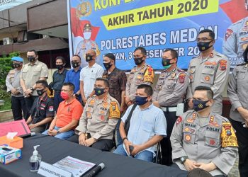 Polrestabes Medan Gelar Konferensi Akhir Tahun 2020