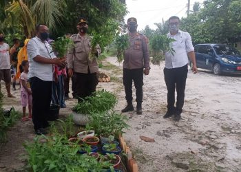 Kapolsek Perdagangan Cek Kampung Tangguh di Pematang Kerasaan