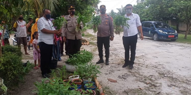 Kapolsek Perdagangan Cek Kampung Tangguh di Pematang Kerasaan