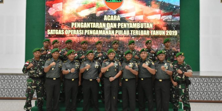 Pangdam I/BB Pimpin Acara Pengantaran & Penyambutan Satgas Operasi Pengamanan Pulau Terluar Tahun 2019