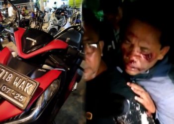 Rikson Simanjuntak Kecelakakan di Perlintasan Rel Kereta Api Jalan Ahmad Yani
