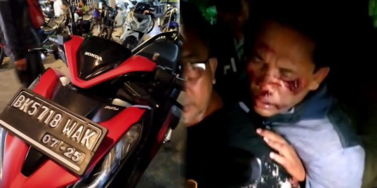 Rikson Simanjuntak Kecelakakan di Perlintasan Rel Kereta Api Jalan Ahmad Yani