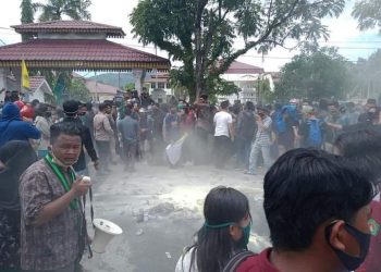 Demo Omnibus Law Ricuh, 8 Mahasiswa di Labuhanbatu Diamankan Polisi