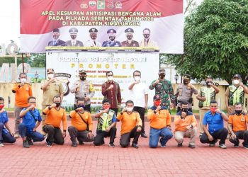 Waspadai Bencana Alam,Polres Simalungun Gelar Apel Aman Nusa II TOBA 2020