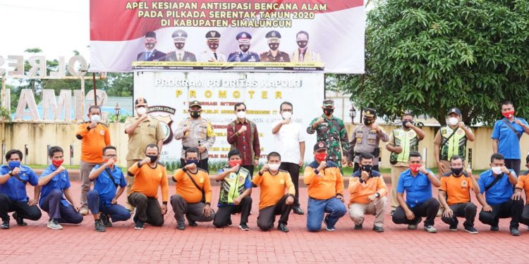 Waspadai Bencana Alam,Polres Simalungun Gelar Apel Aman Nusa II TOBA 2020