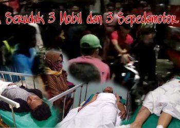 Kecelakaan Beruntun, Tiga Mobil dan Tiga Sepedamotor Diseruduk Truk di Jalan Medan