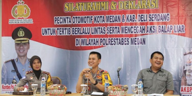 Silaturahmi dan Deklarasi Pecinta Otomotif Medan dan Deli Serdang Bersama Kapolrestabes Medan