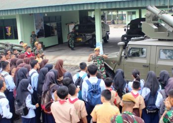 Denarhanud Rudal 004 Kodam I/BB Gelar Wisata Arhanud dan Bela Negara bagi Pelajar