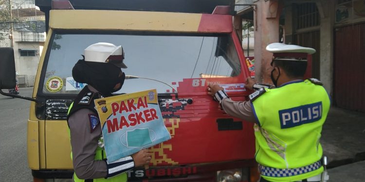 Polres Tanjungbalai Tetap Gencar Sosialisasikan Pakai Masker