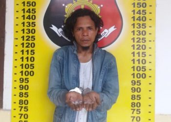 Dollong Diringkus dari Kebun Ubi, Tujuh Klip Sabu Disita